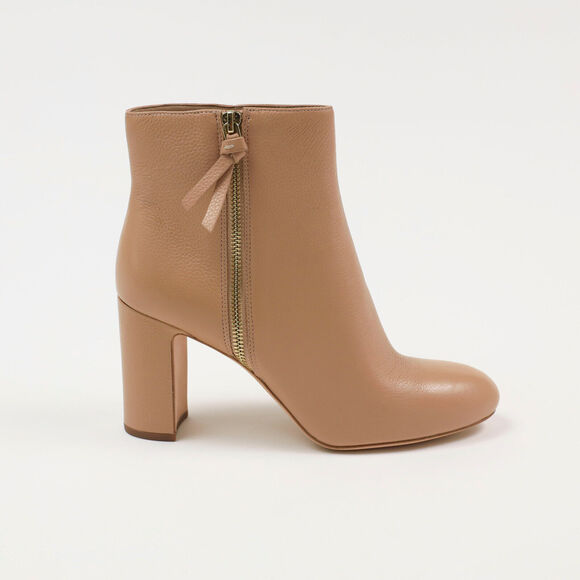 Kate Spade New York Women Knott Zip High Heel Booties Brown Size 9.5B